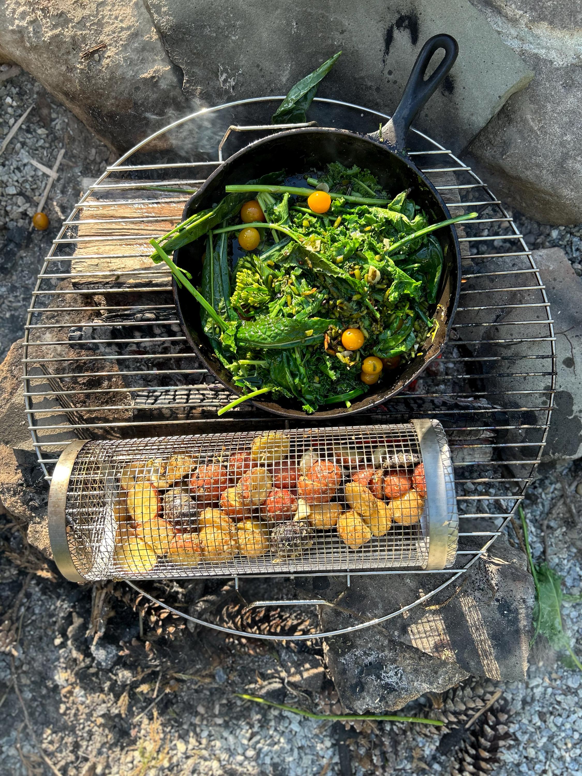 MyGrillie 2-Pack - The Greatest Grilling Basket Ever - Grill Veggies and all your foods including desserts the Grillie way!