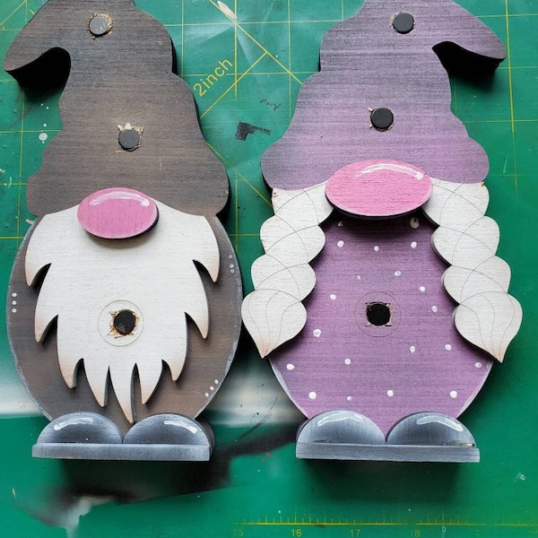 Interchangeable Gnome Boy & Girl Base SVG File | Laser Cut File | Gnome ...