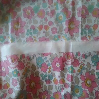 Liberty Fabric, Betsy Ann 03638020 E, Tana Lawn Fabric in Pink Floral ...