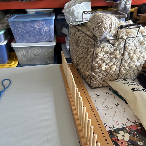 90cm Wooden Peg Loom Weaving Kit: Beginner Rug Making With Bag - Etsy