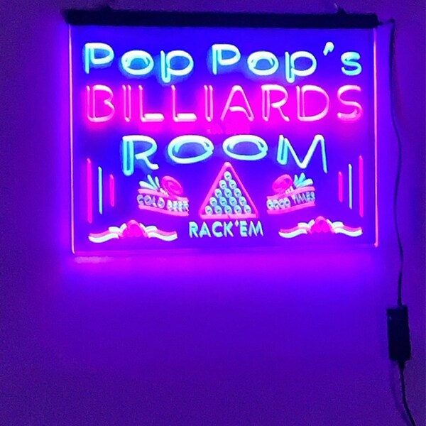 Personalisiertes LED-Barleuchtschild – Individueller Name & Jahr Für Bar, Keller Oder Lounge