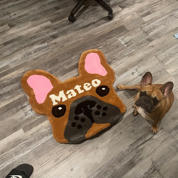 French Bulldog Rug Frenchie Tufted Mat French Bulldog Gift French ...