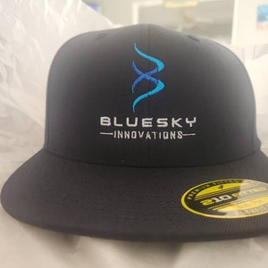 Custom Embroidery Flexfit Fitted Hat with Your Custom Print Flat Bill High Profile Hat 6210