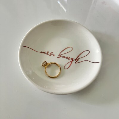 Engagement Ring Holder Dish Wedding Ring Dish Engagement Gift ...