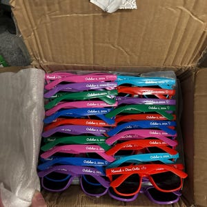 Bulk Sunglasses For Wedding 60-Pair Custom Party Sunglasses: Bulk