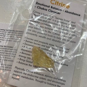 Raw Citrine Crystal (Heat Treated) - ~0.5&quot; - Citrine Stone - Raw Citrine stone - Healing crystals and stones - citrine stone treated photo