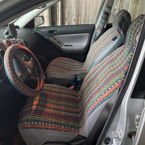 Mexican Serape Blanket Car Steering Wheel Cover for Vehicles, 15 inches Nonslip Steering Wheel Cover, Gift for Her/Him