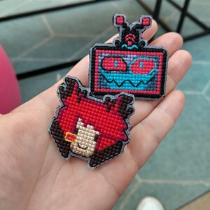 The Vees Hazbin Hotel Crossstich Pins - Etsy