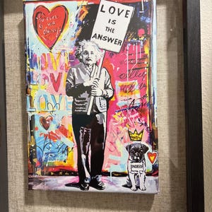 BANKSY WALL ART Banksy Canvas Banksy Love is the Answer Banksy