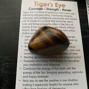 Tigers Eye Crystal - Tiger Eye tumbled gemstone - healing crystal - Tiger Eye tumbled - chakra - healing crystal gemstone - chakra balancing photo