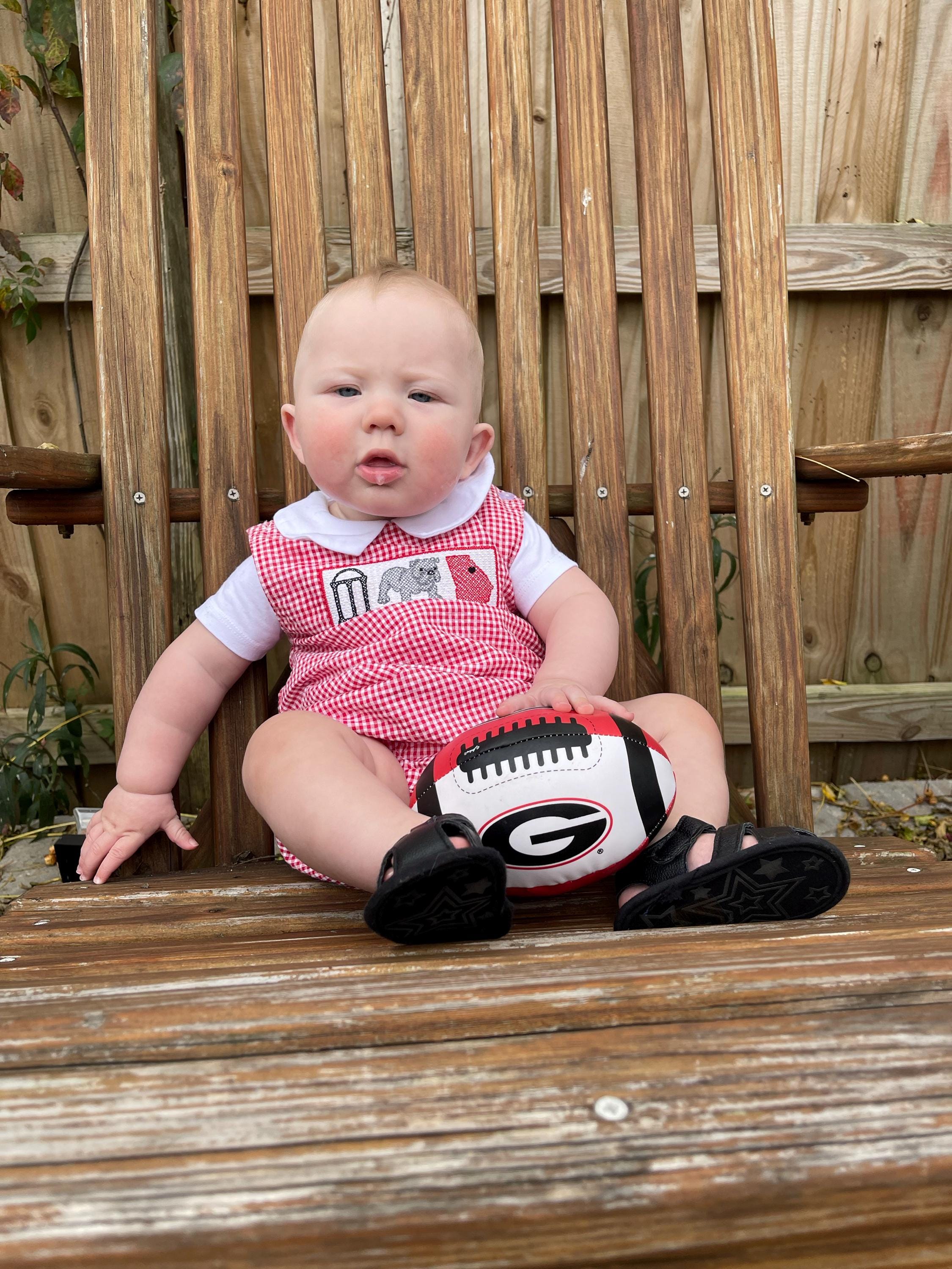 Baby Boy Red Gingham Seersucker Bubble