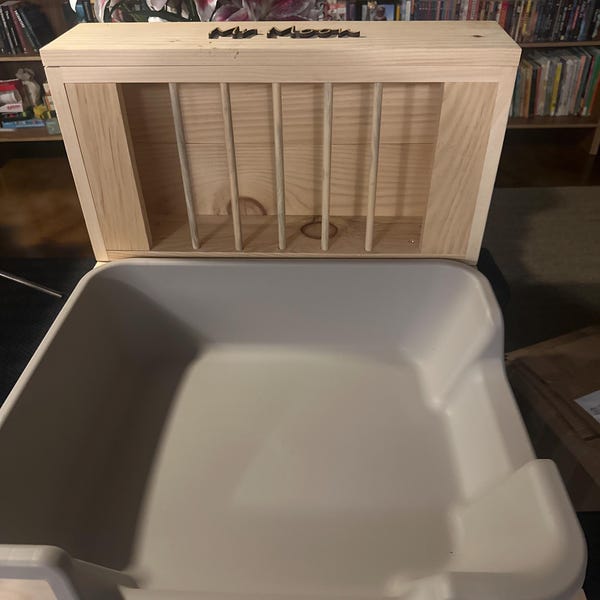 Hop Box Double Entry Rabbit Hay Feeder & Litter Box Combo | Wooden ...