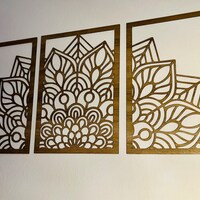 WADORN Metall-Mandala-Wandkunst, 30 X 30 Cm – Dekorative Wandskulptur Für Wohnzimmer, Yoga-Studio & Mehr
