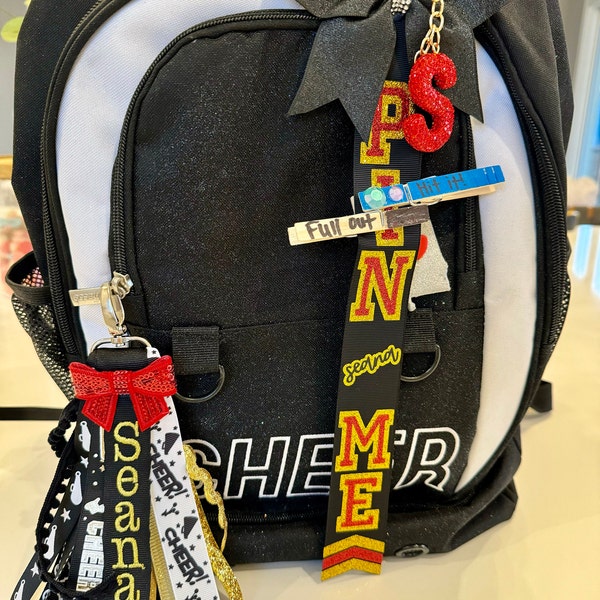 PIN ME Ribbons, Personalized Keychain for Backpacks and Athlete Gifts ...