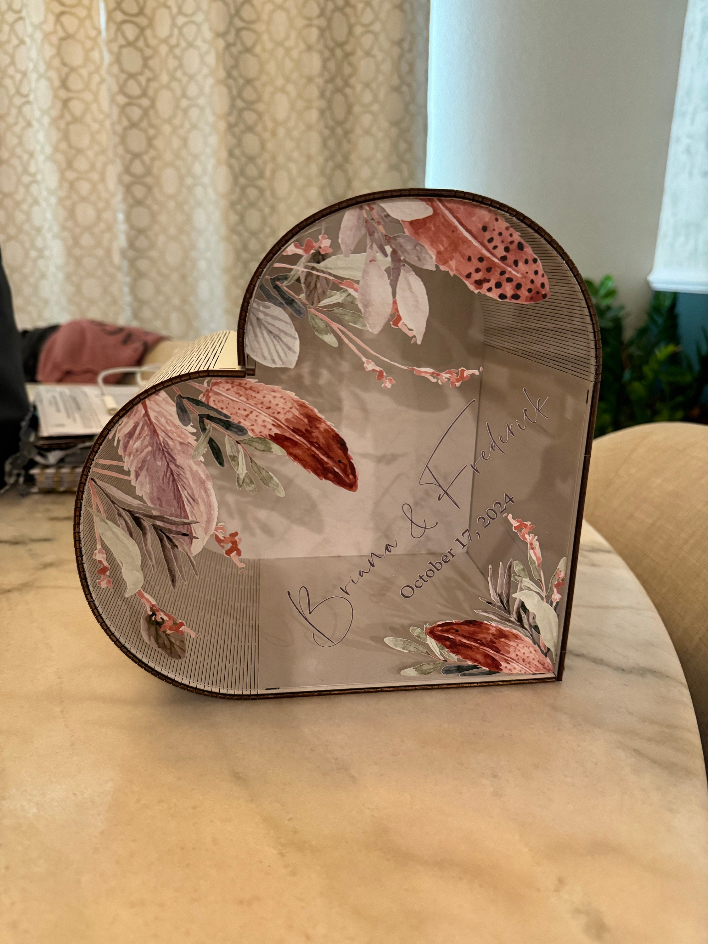 Personalisierte Hochzeitskartenbox mit Schlitz, Gewölbte Hochzeitsumschlagbox, Abschlusskartenbox, Hochzeitsgeschenkkartenbox, Hochzeitsspardose