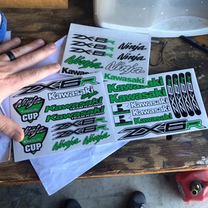 Zx 10r Ninja Motorcycle Stickers Fairing Tank Decals Kawasaki Etsy
