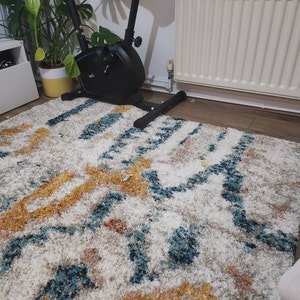 Fun Pastel Multicolour Trellis Rug 3D Carved Super Soft Kids Bedroom ...