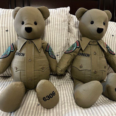 Memory Bear/keepsake Bear From Adult Uniform. - Etsy