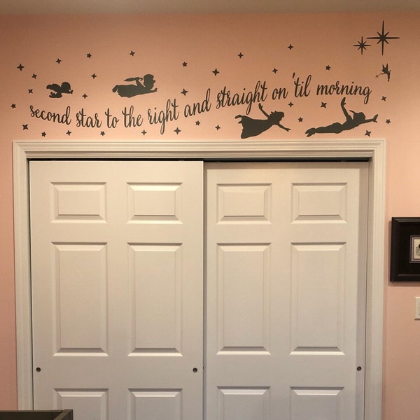 Peter Pan Tinkerbell Wendy John Michael Flying Second Star to the Right ...