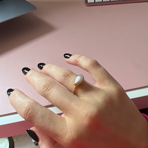 Customer photo from Taylor, Large Raw Pearl Ring