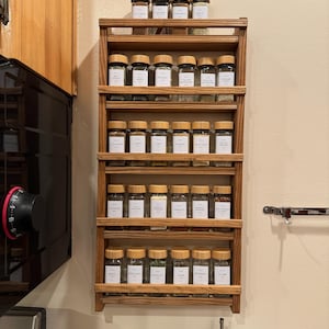 Large 5-Tier Spice Rack for Kitchen, Wall Mounted