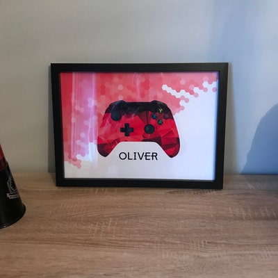 Personalised Xbox One Controller Hex-art Print Wall Art - Etsy