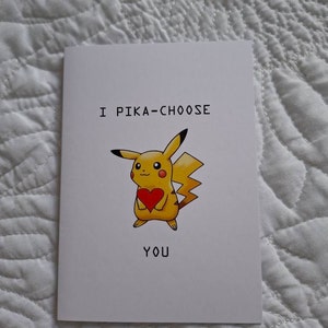I Pika-choose You - Pikachu Pokemon Anniversary Card - Etsy I Pika-choose You - Pikachu Pokemon Anniversary Card - Etsy