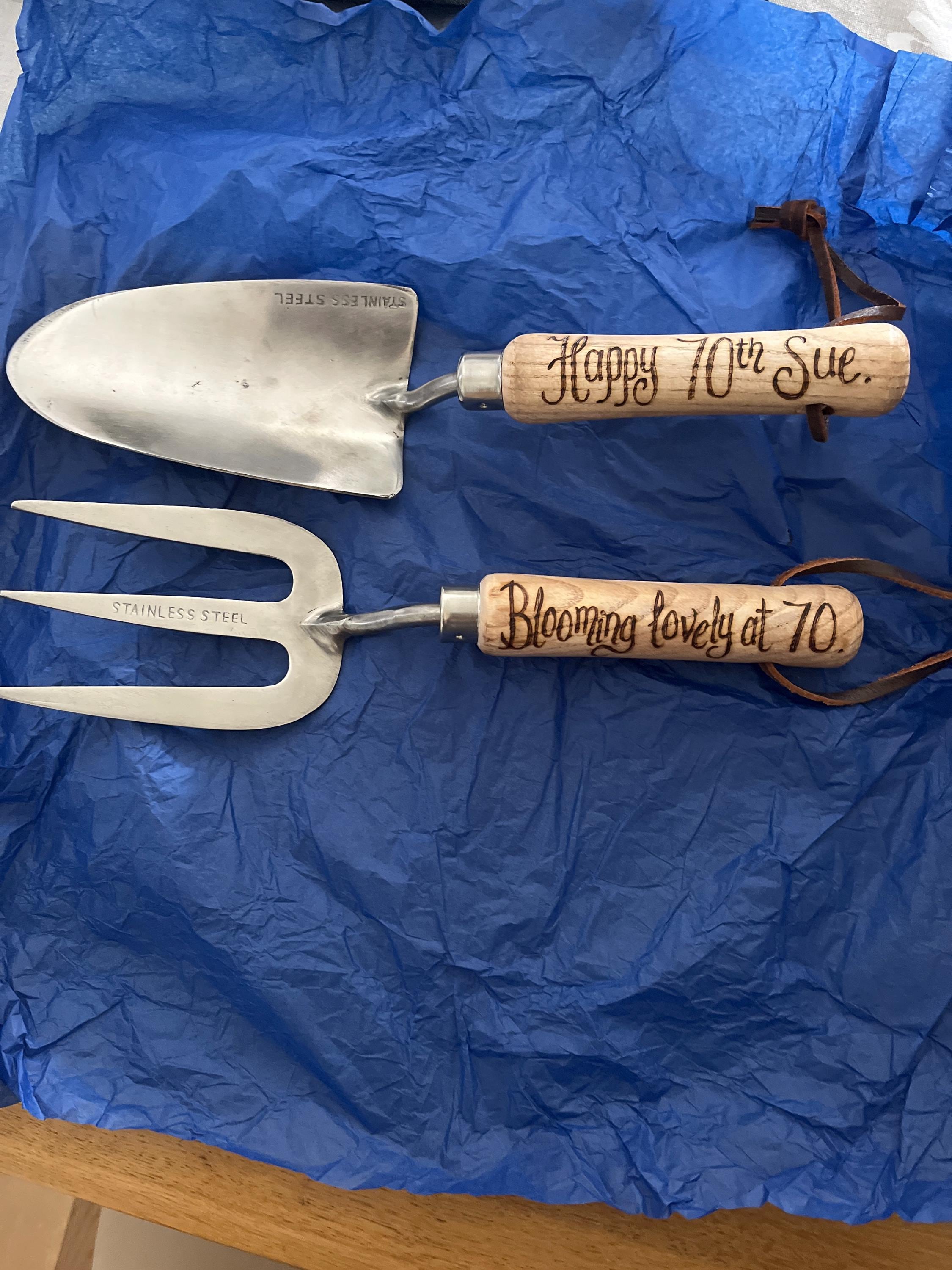 Garden Tools personalised for 30th 40th, 45th, 50th, 55, 60, 65, 70, 75, 80, 85 90 95 Gardening Present Birthday Gift for Gardener