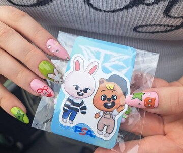 Deep Sea Shark Press On Nails By SevenNailArt | Handmade Ocean-Inspired Nail Art | 3D Oceanic Shark Nail Set | Shark & Ocean Theme | JB715HK