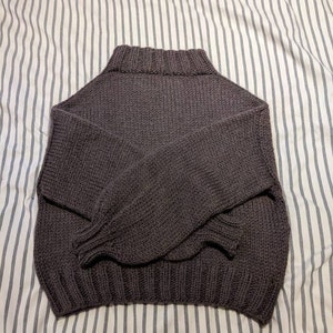 Knitting Pattern: Seamless Mock Neck Sweater, Boxy + Cropped