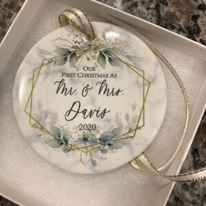 Our First Christmas Married Ornament, Our First Christmas as Mr and Mrs
