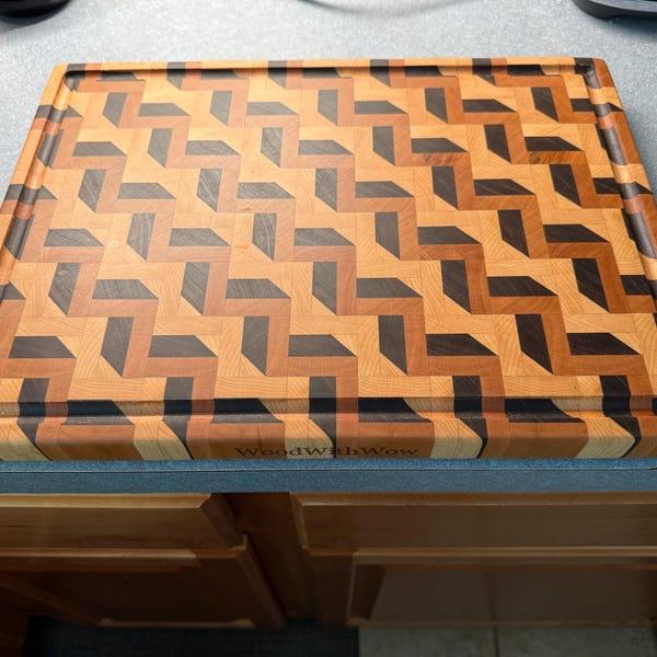 How to Make the 3-D Interlocking Cube Cutting Board - Etsy