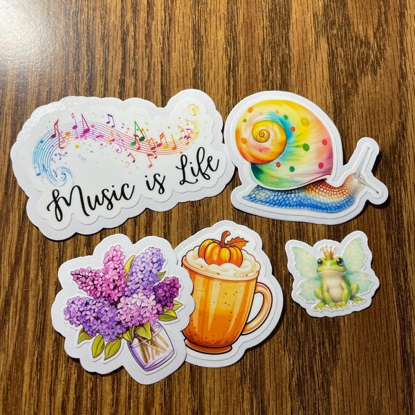 Colorful Music Notes Sticker, Gift for Music Lover, Musician, Choir ...