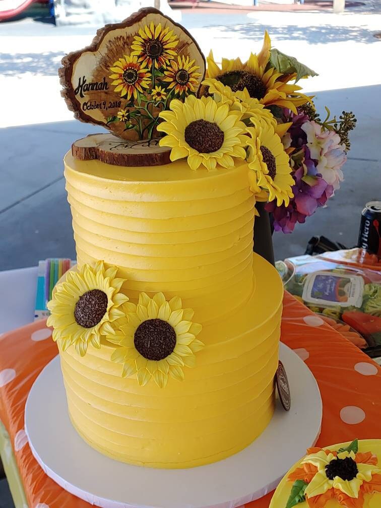 Tie Dye spiral Rainbow Trees Cake Topper Live Edge Branch Etsy