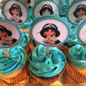 jasmine cupcake princess toppers
