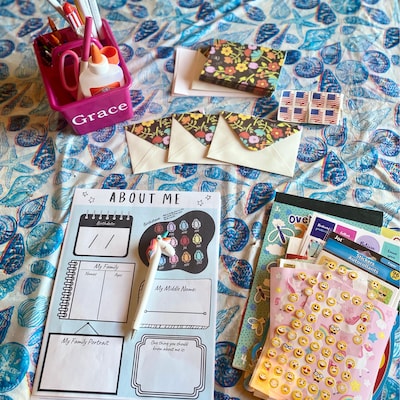 Kids Pen Pal Kit Printable Pen Pal Letters 25 Letter Templates for Boys ...