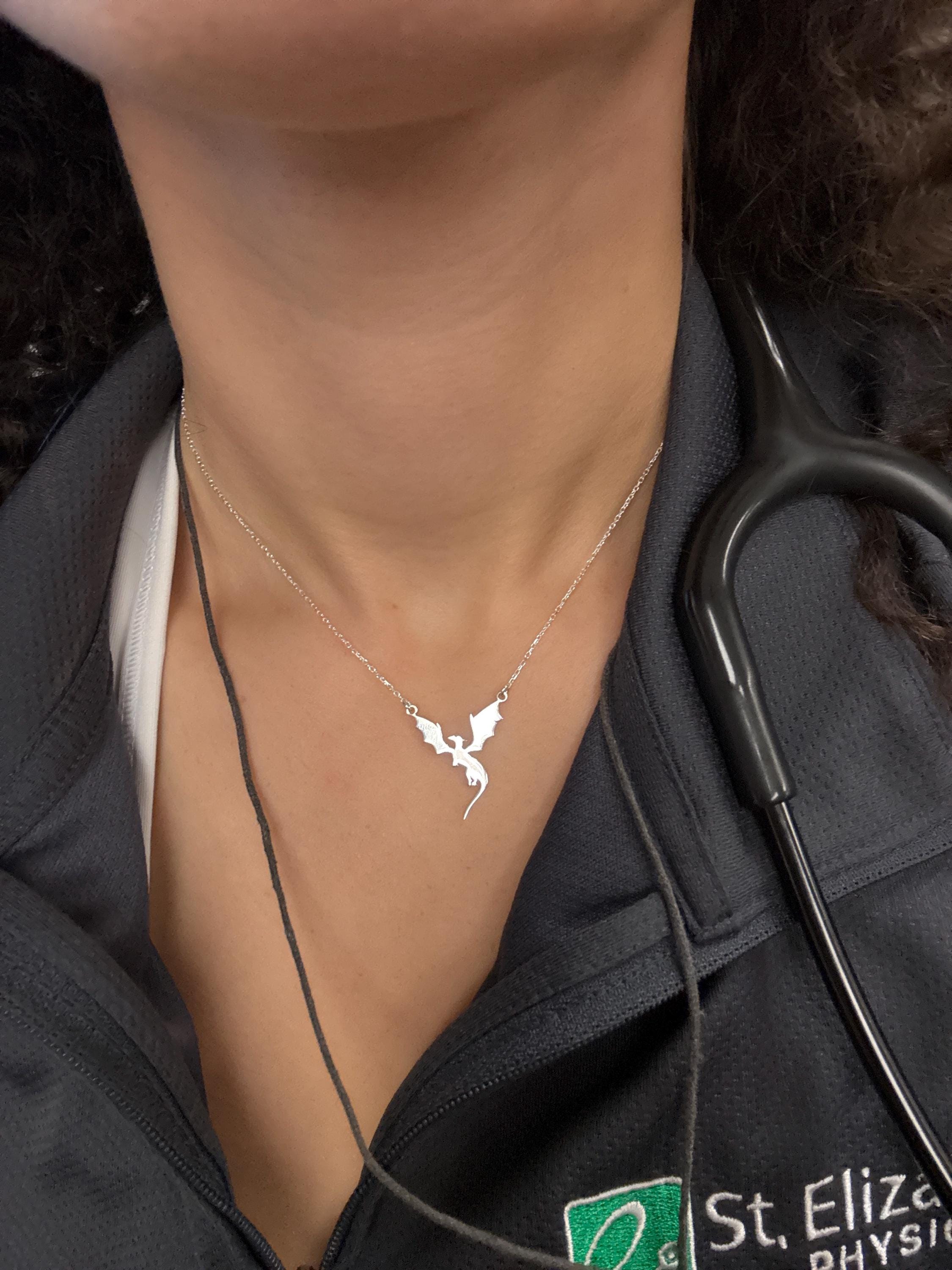 Dragon Necklace in Silver, Gold, and Rose • Year of the Dragon Necklace • 14K Gold Filled Chinese Dragon Jewelry