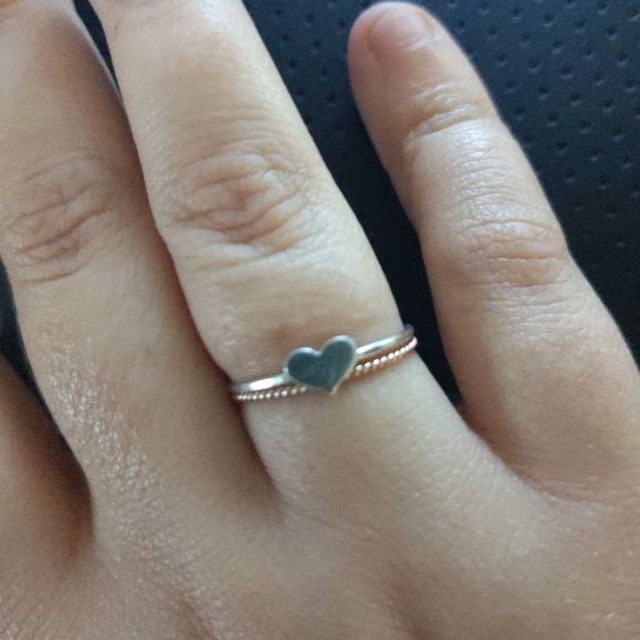 Bague Ajustable En Argent 925 Plaqué Or - Modèle Petit Cœur Filigrane Filgold - Neuf