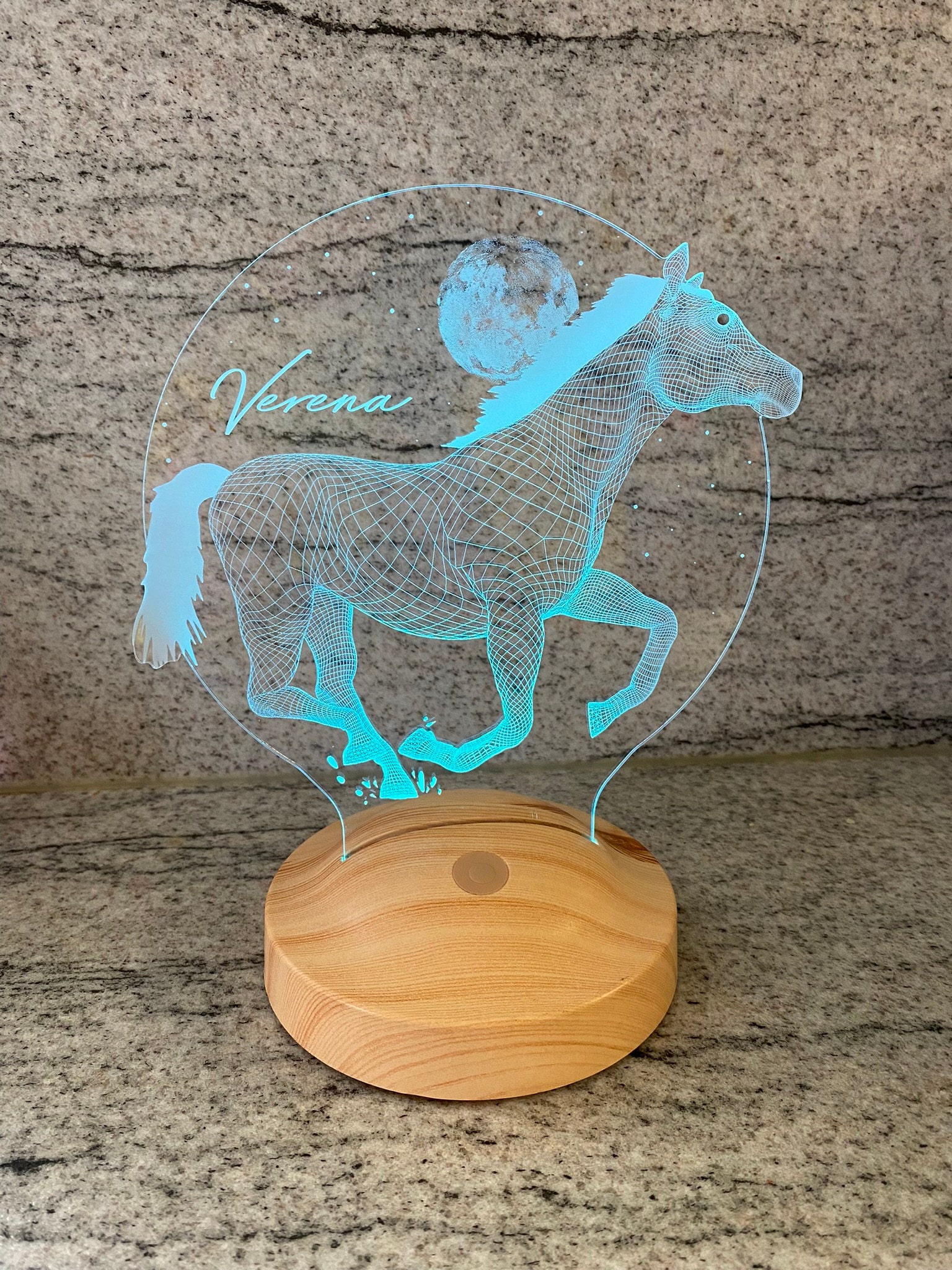 Horse 3D LED Lamp, Gift for Horse Lovers, Horse Art, Horseman Gifts, Table Lamp, Colorful Shining Night Light, Home and Office Decor