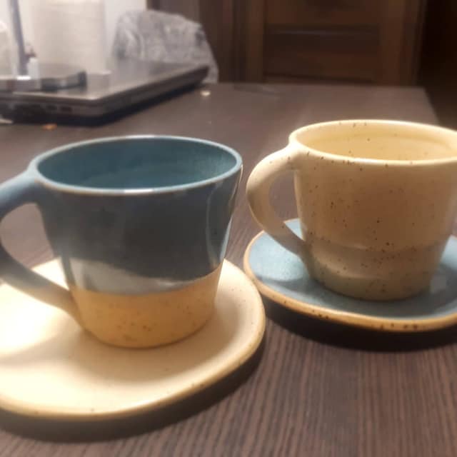 Shino Espresso Cups Set – East Ridge Pottery