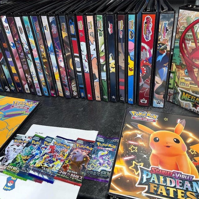Paldean Fates Pokmon Binder W/exact Pages, Laminated Cover/spine & Sleeves  for Master/complete Sets Choose Your Cover Scarlet/violet - Etsy