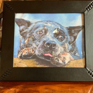 オーストラリアン・キャトル・ドッグの肖像画アート ブルー・ヒーラー