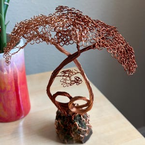 Twin Entwined Bonsai Tree Copper Wire Tree on Ohko Dragon