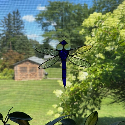 4 Inch STAINED GLASS BUTTERFLY Suncatcher Handmade so - Etsy