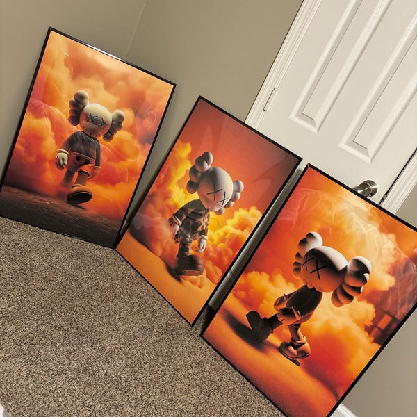 The Shark Hypebeast Figure Poster Set ,set of 3,printable KAWS Graffiti ...