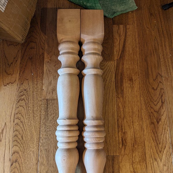 Farmhouse Wood Table Legs Kitchen Island Legs Dinner Table Legs Mid ...