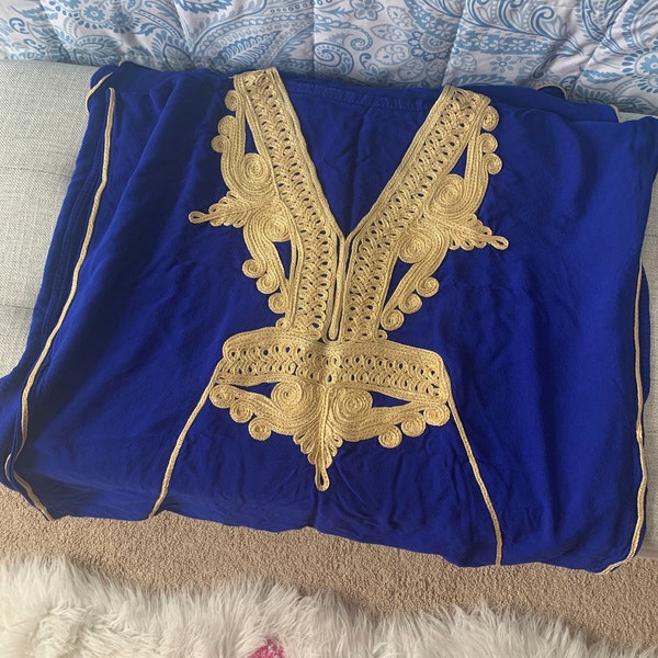 Royal blue kaftan main image 0