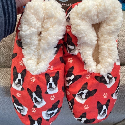 Boston Terrier Super Soft Womens Slippers One Size Fits - Etsy