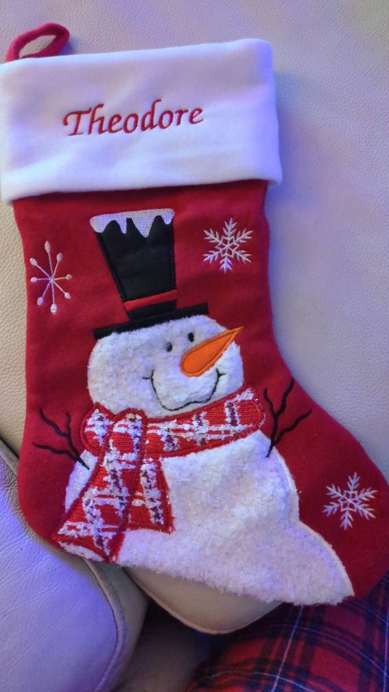 Luxury Deluxe Personalised Embroidered Christmas Fluffy Santa / Snowman / Penguin / Reindeer