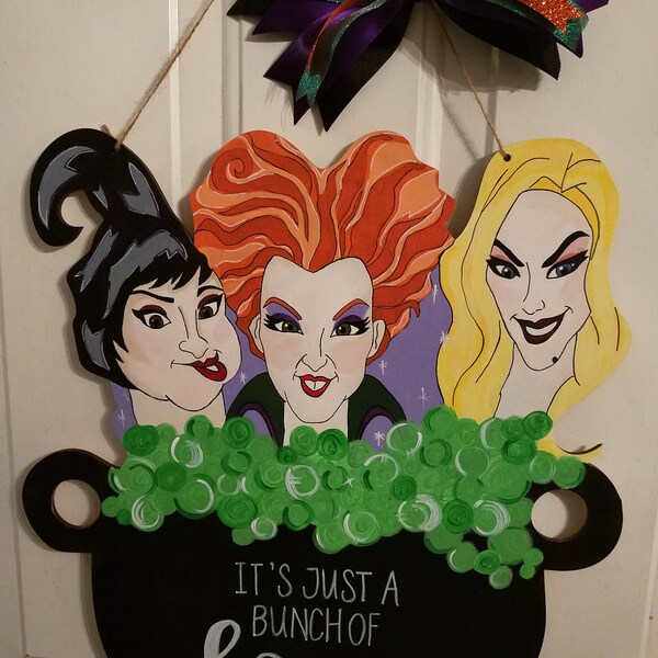 Hocus Pocus Cauldron- Unfinished Wood Laser Cutout, Door Hanger, Wreath ...